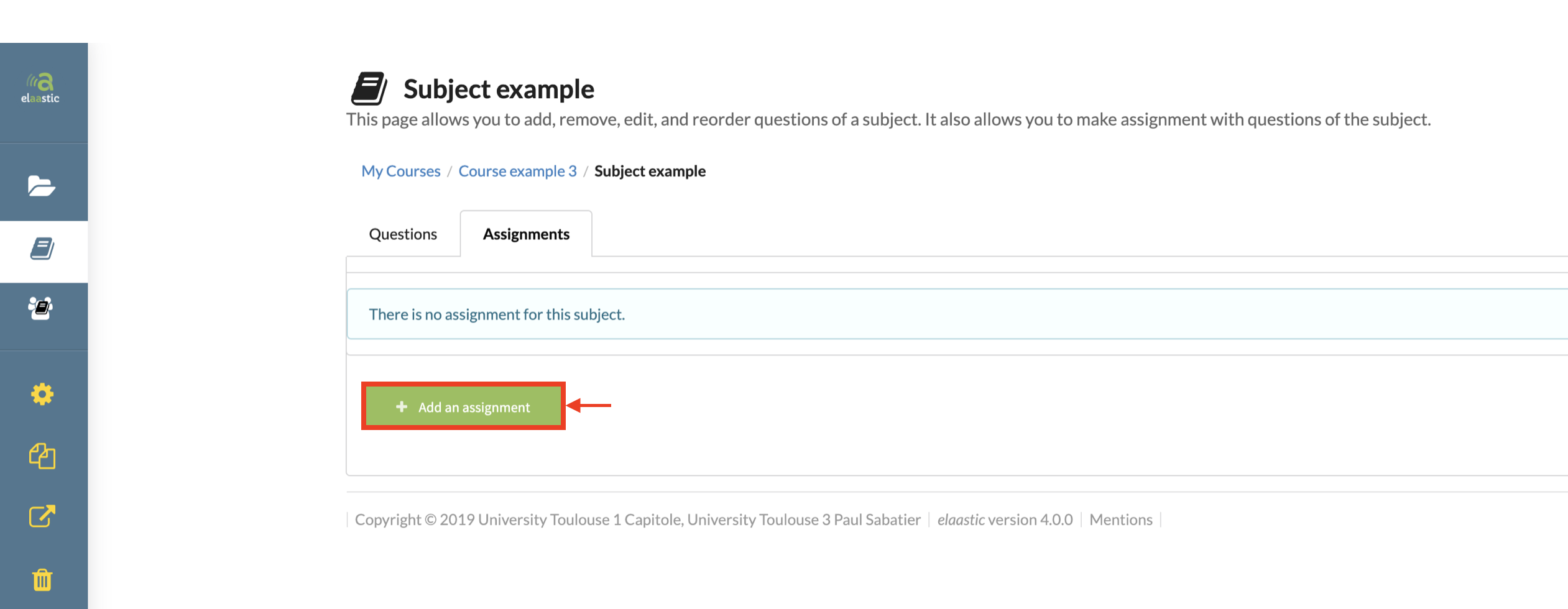 Vue sur assignment creation 2